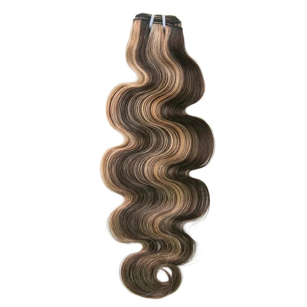 Color blend body wave hair bundles
